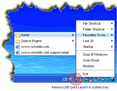 Remora USB Quick Launch Pro Screenshot